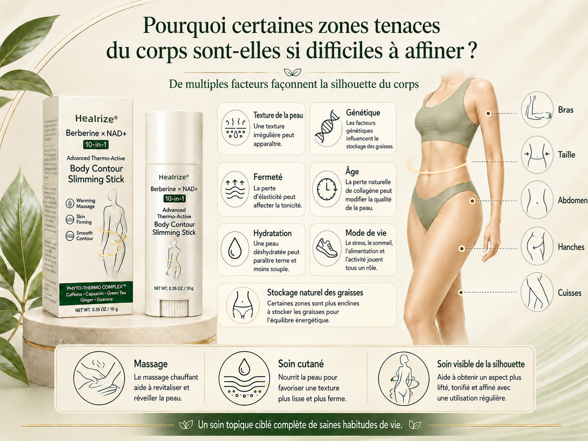 🌱 Formulé par des professionnels de santé | 𝐇𝐞𝐚𝐥𝐫𝐢𝐳𝐞® Bérbérine × NAD+ Stick Minceur Thermo-Actif Avancé 10-en-1 pour le Remodelage Corporel