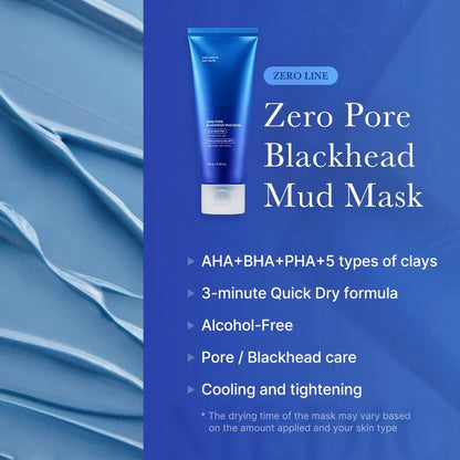 Máscara facial Medicube Zero Pore Blackhead Mud: refresca la piel y cierra los poros.