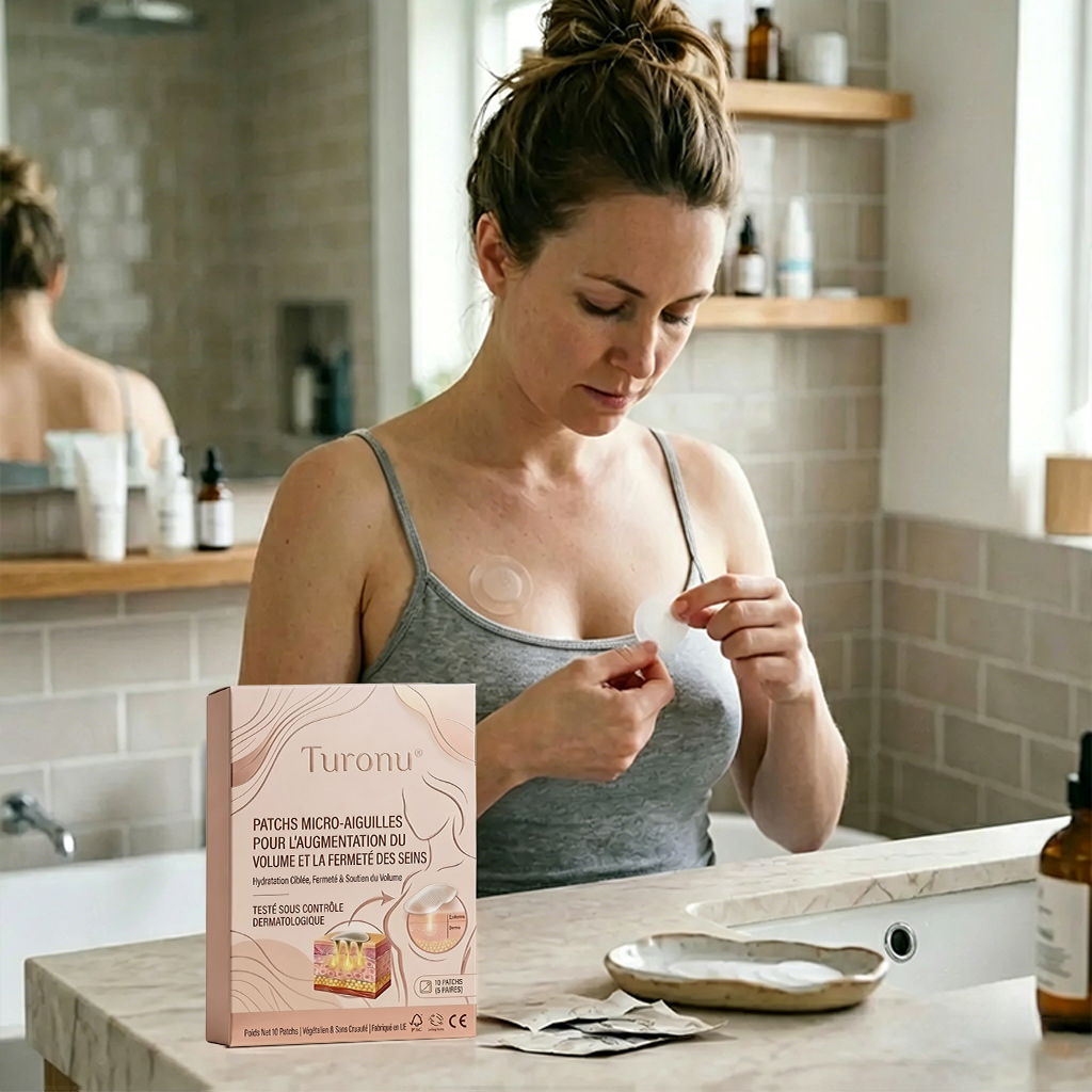 🍒Turonu® Patch Volumateur & Galbant Poitrine — Micro-Aiguilles Dissolvantes pour un Décolleté Plus Volumineux, Ferme et Rehaussé