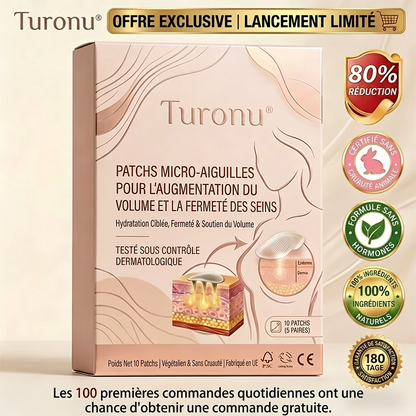 🍒Turonu® Patch Volumateur & Galbant Poitrine — Micro-Aiguilles Dissolvantes pour un Décolleté Plus Volumineux, Ferme et Rehaussé