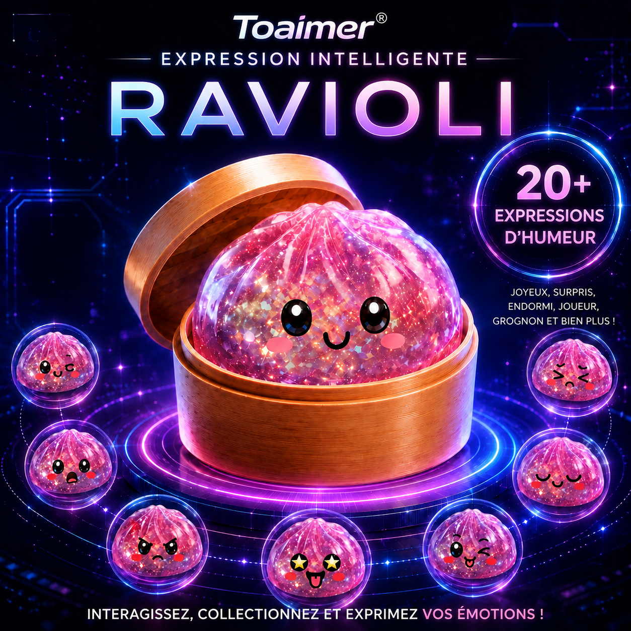 🚨 DERNIER JOUR : PROFITEZ DE -50 % ! | 🎃 Toaimer® Squishy Ravioli Magique aux Visages Changeants