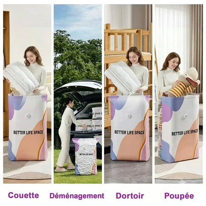 DERNIER JOUR : 3 ACHETÉS = 2 OFFERTS !! 🛒 SVOZK® Sacs de Rangement Sous Vide 3D Sans Pompe 🎁 L’organisateur tout-en-un ultime pour vêtements, jouets, livres, peluches et absolument tout le reste ! 🧸📚👕🧦