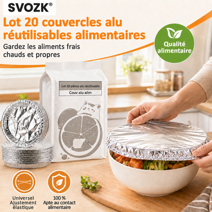SVOZK® 🍔 Couvercles élastiques réutilisables pour bols, assiettes et plats — gardez vos restes frais, préparez vos repas en toute simplicité et rangez vos aliments proprement au réfrigérateur. ✨🥗❄️🔥
