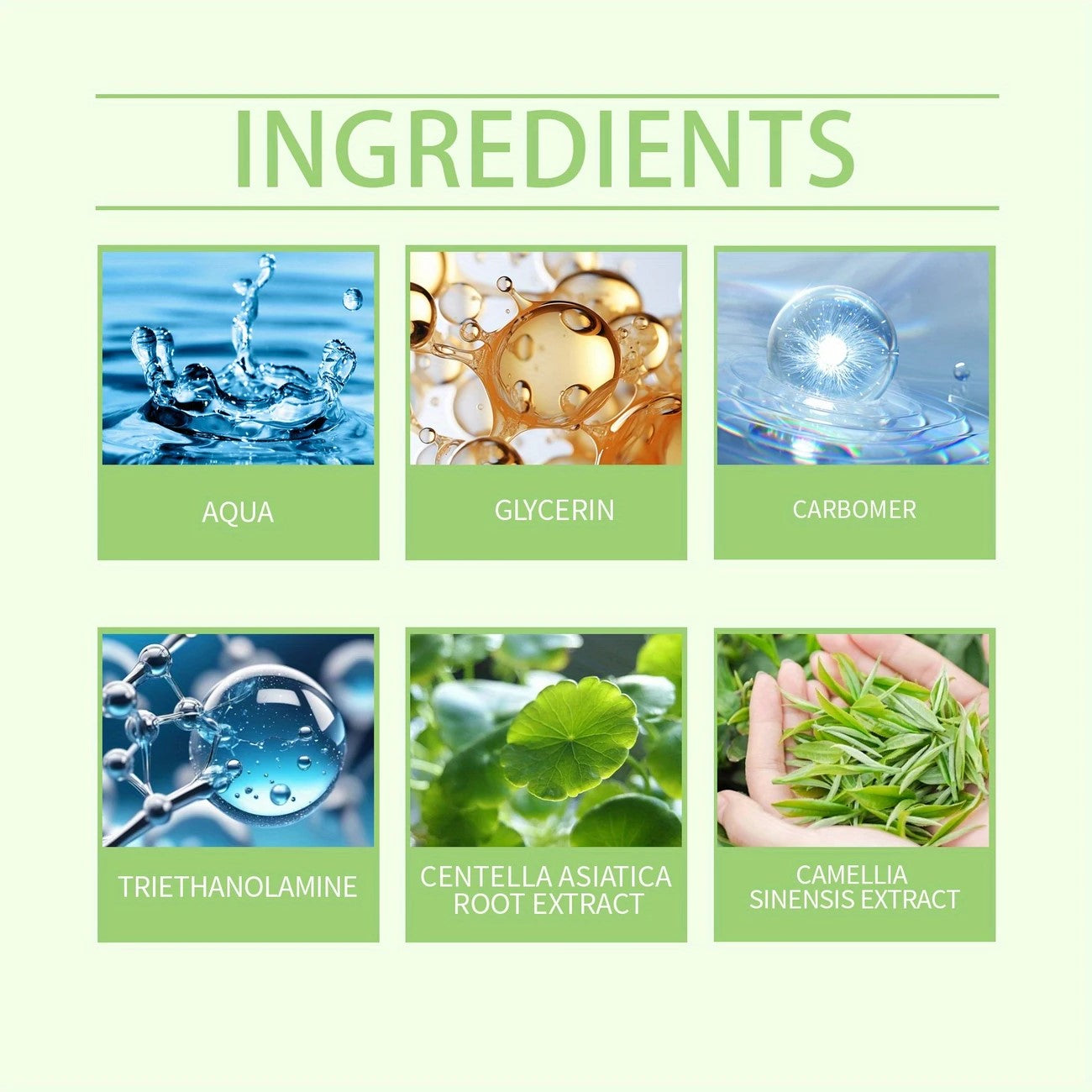 Suero facial: enriquecido con extracto de regaliz y ácido hialurónico.