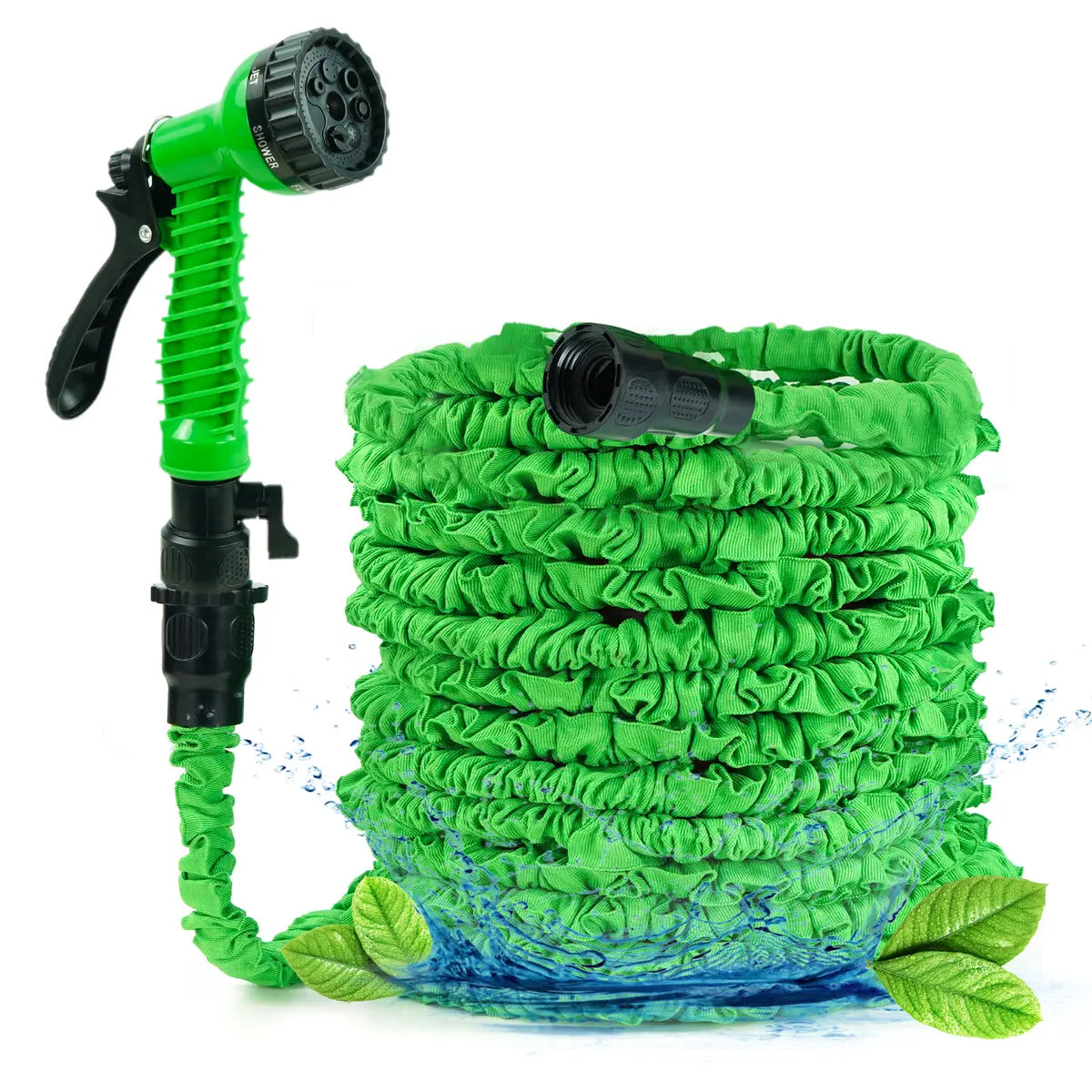 💦 BVJ® Pistolet d’arrosage haute pression multifonction – Outil de pulvérisation d’eau extérieur vert pour arrosage et nettoyage - DW