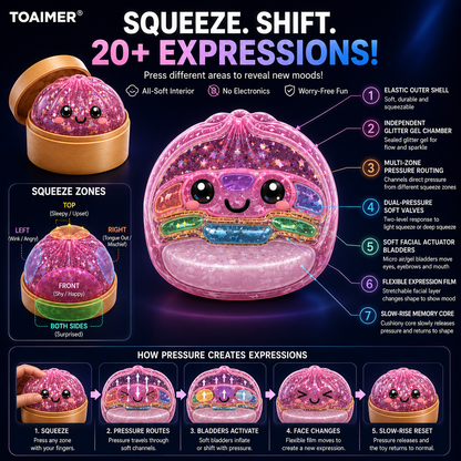 🚨 DERNIER JOUR : PROFITEZ DE -50 % ! | 🎃 Toaimer® Squishy Ravioli Magique aux Visages Changeants