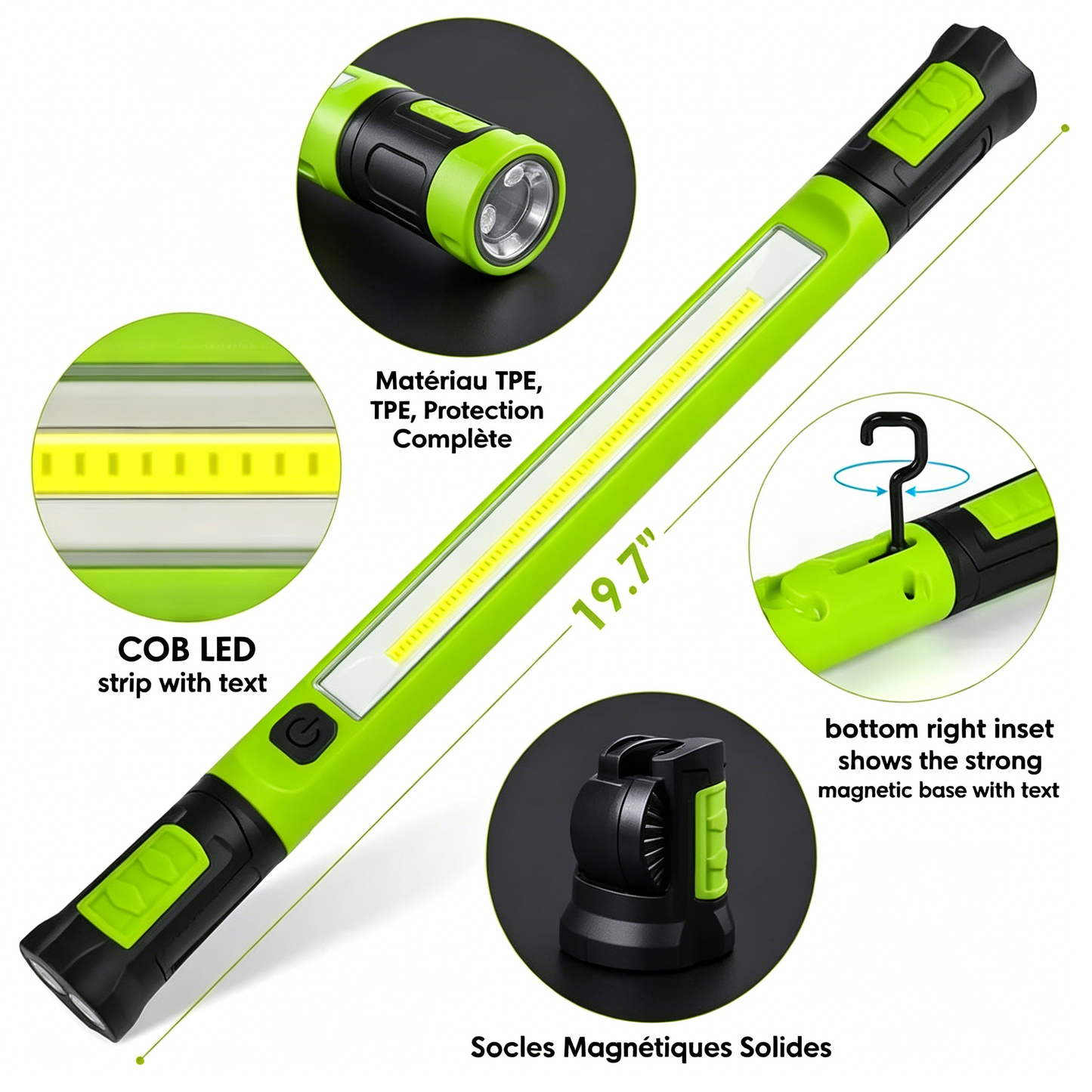 🔥 REBYIPO® Offre Flash -49% 🌟🔦 Lampe de travail multifonction magnétique rechargeable 💡