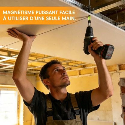 🔥 BVJ® Bague magnétique puissante Quantum Grip pour vis – Embout universel magnétique 1/4" (6,35 mm)