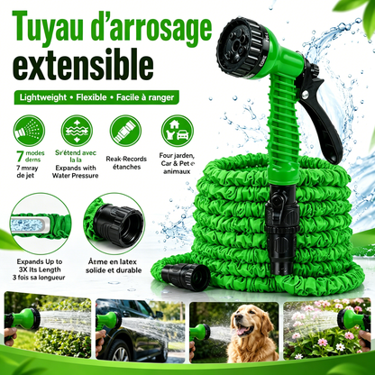 💦 BVJ® Pistolet d’arrosage haute pression multifonction – Outil de pulvérisation d’eau extérieur vert pour arrosage et nettoyage - DW