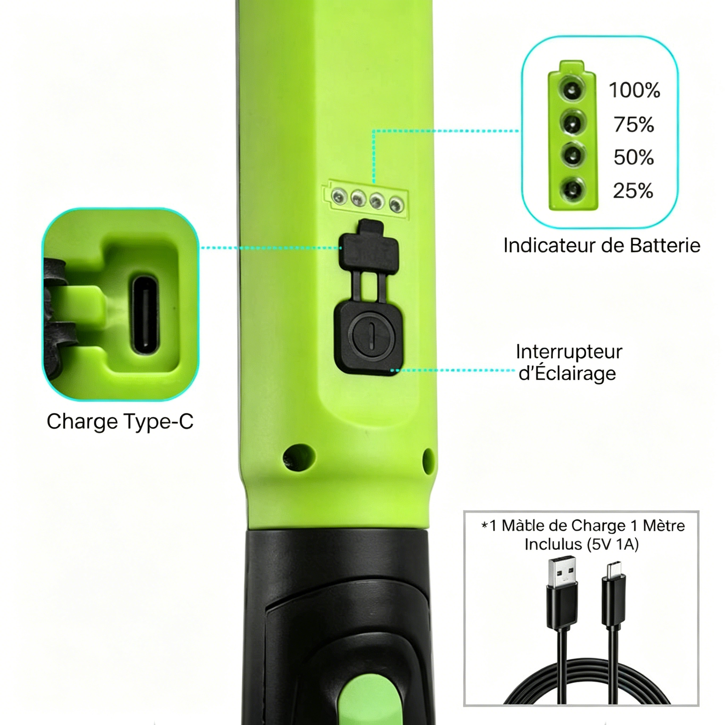 🔥 REBYIPO® Offre Flash -49% 🌟🔦 Lampe de travail multifonction magnétique rechargeable 💡
