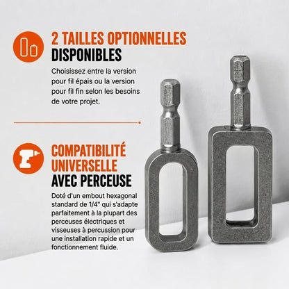 🧰 BVJ® Outil de torsion de fil en acier pour perceuse – Accessoire de torsion rapide avec serrage et coupe automatique du fil
