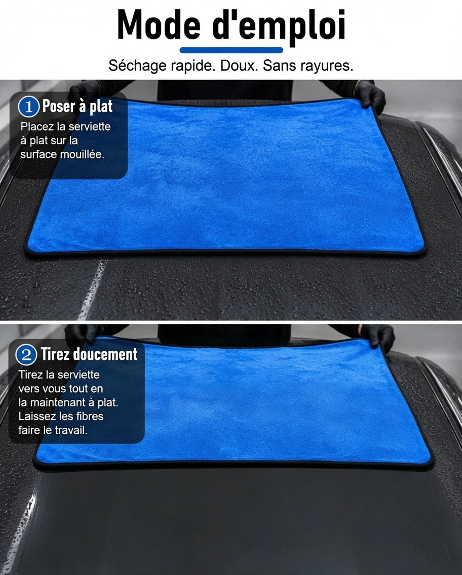 🔥LUCKYSONG® Serviette de séchage pour voiture à ultra-haute absorption (x10)🚗