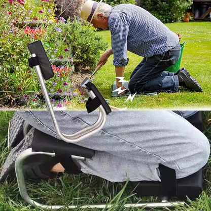 ❄️ BVJ® Frais d’été -50% 🔥 Banc agenouilloir de jardin 2-en-1 avec fonction siège – Repose-genoux ergonomique et chaise de jardin pliable – Aide de jardinage anti-douleur pour genoux et dos – Charge lourde jusqu’à 150 kg